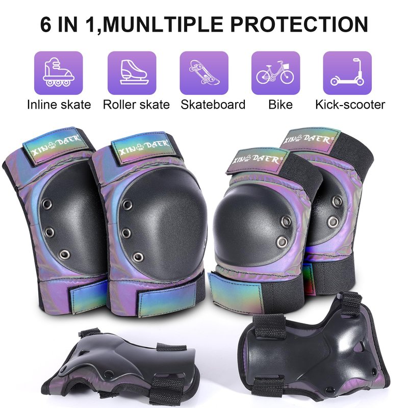 XINDAER Skating Protective Gear Adult, Knee Pads for Women/Men /Youth, Skate Pads Adult Knee and Elbow Pads with Wrist Guards for Roller Skating, Skateboard, Skateboarding and Scooter