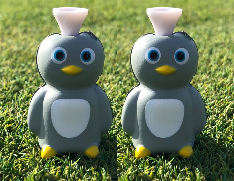 Squishtees Golf Tee Penguin 2 Pack Golf tee Penguin Foam tee That has Insertion for Traditional Golf tees. Used While Playing and Practicing Golf. Make Golf Fun!