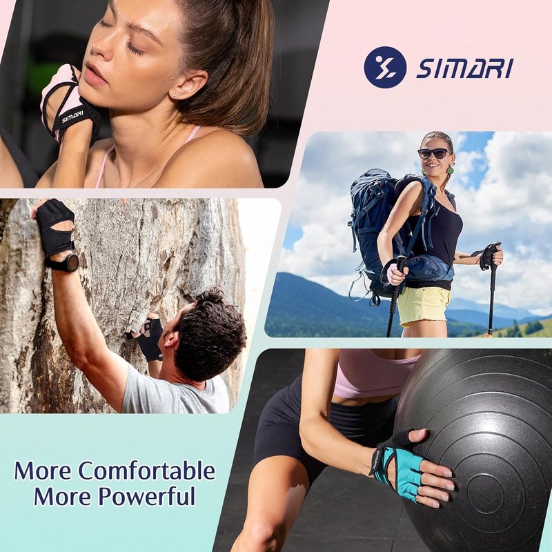 Workout Gloves for Men & Women - Full Palm Protection, Strong Grip | Breathable for Gym, Weight Lifting, Fitness