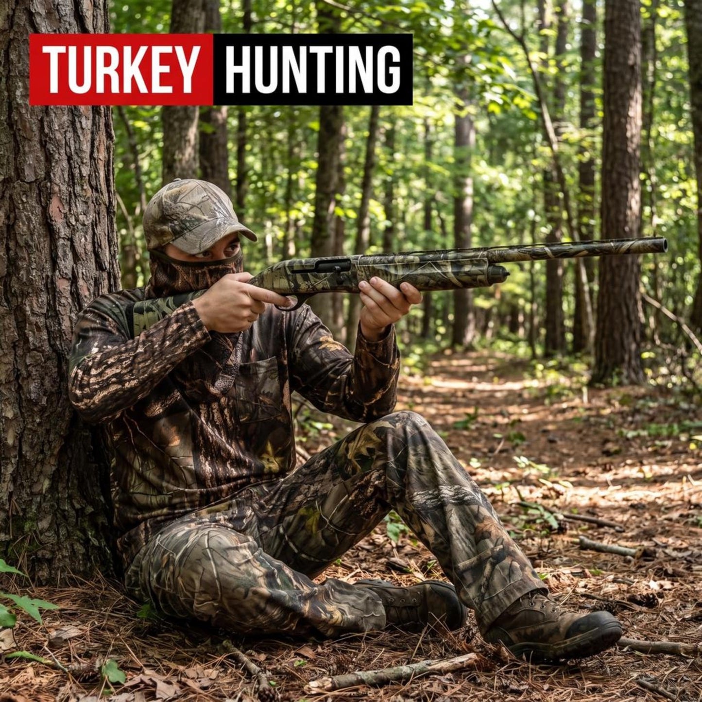 Camo Turkey Hunting Mask - Lightweight Camouflage Face Netting for Men