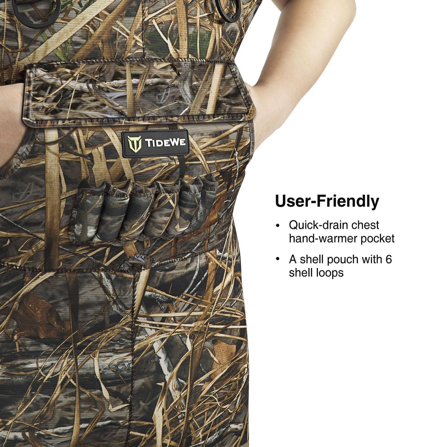 TIDEWE Chest Hunting Waders for Men, Waterproof Neoprene Waders 600G NE11