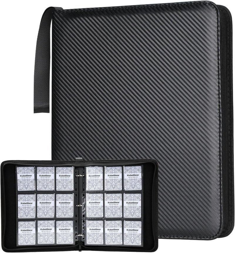 Card Binder - 720 Capacity Zippered Trading Card Holder | Acid-Free, Durable Storage for MTG & Sports Cards (Black, 9 Pocket)