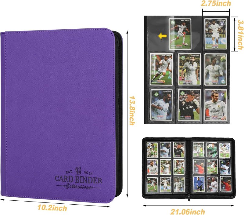Trading Card Binder - 540 Pocket Album for TCG, MTG, Baseball & Yu-Gi-Oh Cards | Side Loading Design