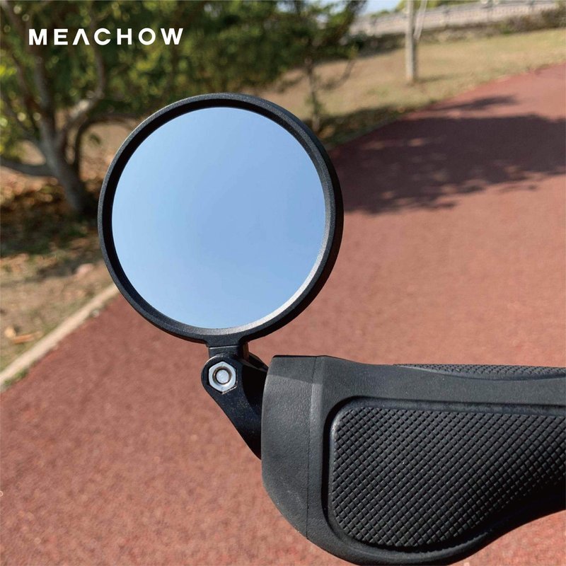 Bar End Bike Mirror [Upgraded Version] Scratch Resistant Glass Lens,HD,Safe Rearview Mirror (Silver) ME-001S
