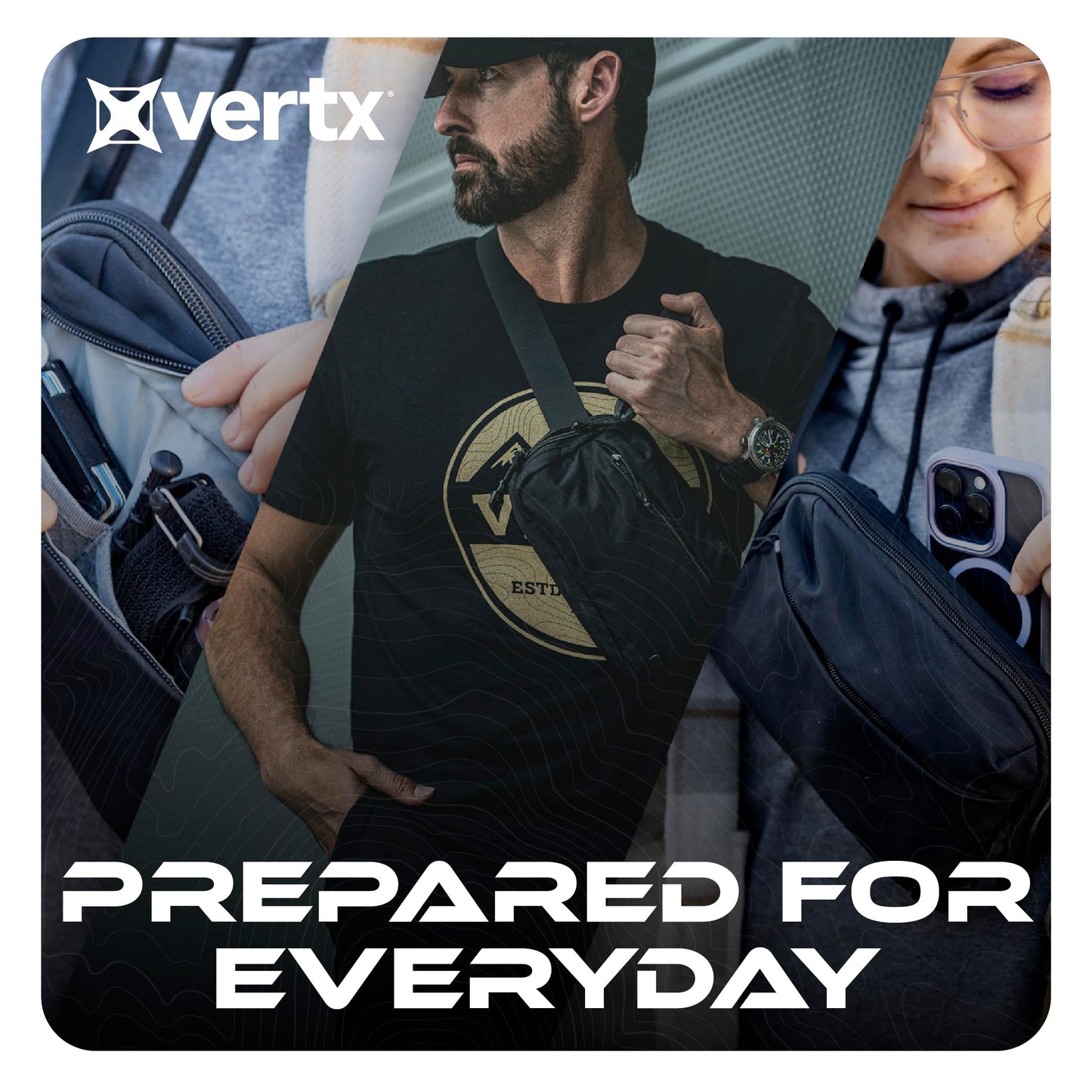 Vertx Everyday Tactical Fanny Pack 2.0-100% Nylon Fanny Pack for Men and Women with CCW-Ready Design and Rapid Access Tab - It's Black - 2L