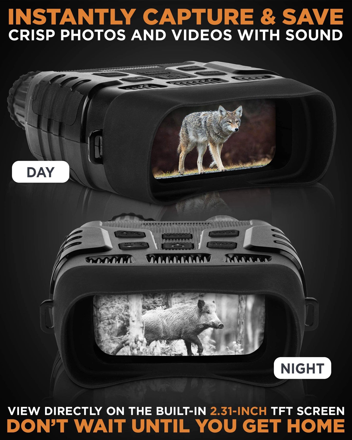 CREATIVE XP Night Vision Goggles - Military Grade, Digital Infrared Binoculars - Deer Hunting Accessories, Tactical Gear W/ 32GB, SD Card Reader, 6 AA Batteries, High-Performance Optics, Armor Body