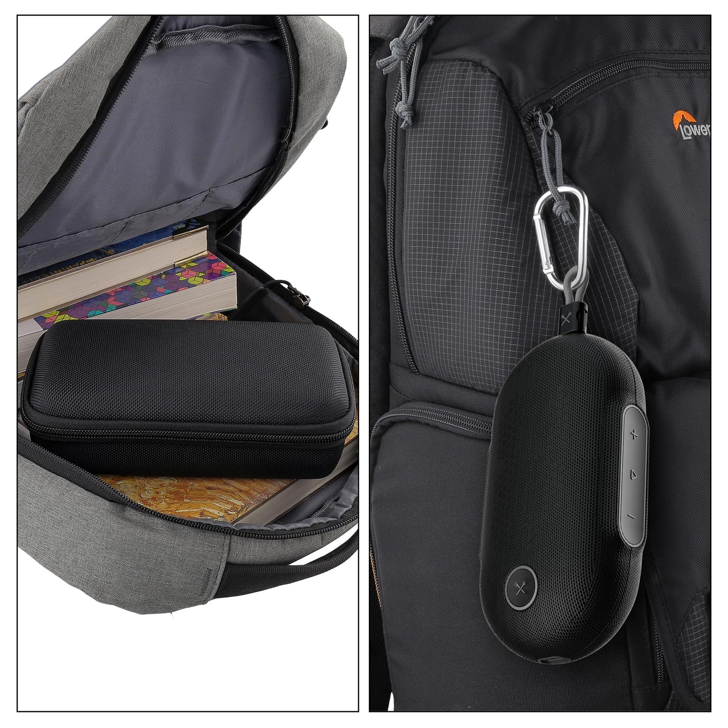 co2CREA Hard Case Replacement for Blue Tees Golf Player Go - Compact GPS Speaker, Portable Travel Case with a Carabiner