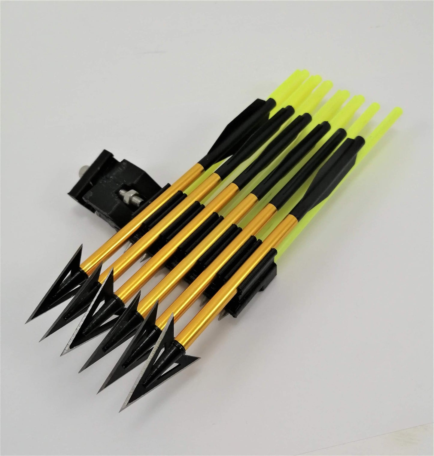 Picatinny Bolt Holder Quiver Accessory for Pistol Crossbow in Black (7+6 Right)