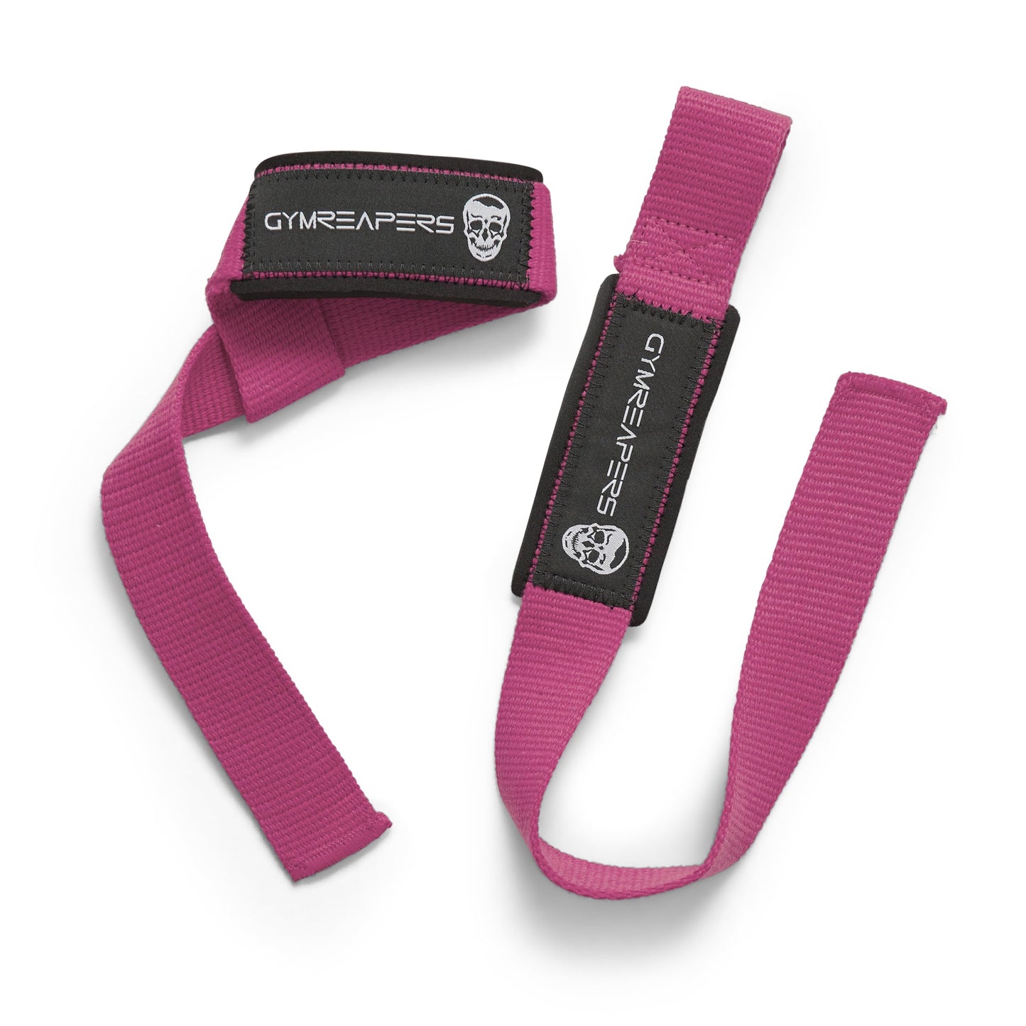 Gymreapers Lifting Wrist Straps for Weightlifting, Bodybuilding, Powerlifting, Strength Training, & Deadlifts - Padded Neoprene with 18 inch Cotton (Pink)