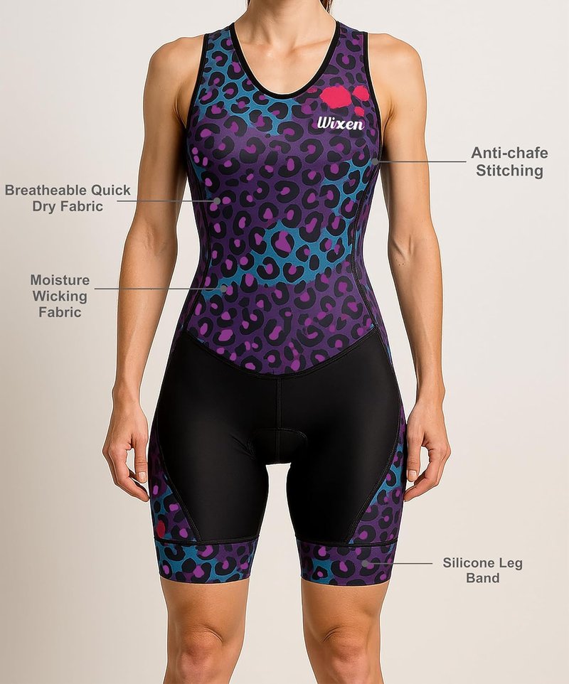 Women's Triathlon Tri-Suit - Quick-Drying Sleeveless Racerback Bodysuit | Blue