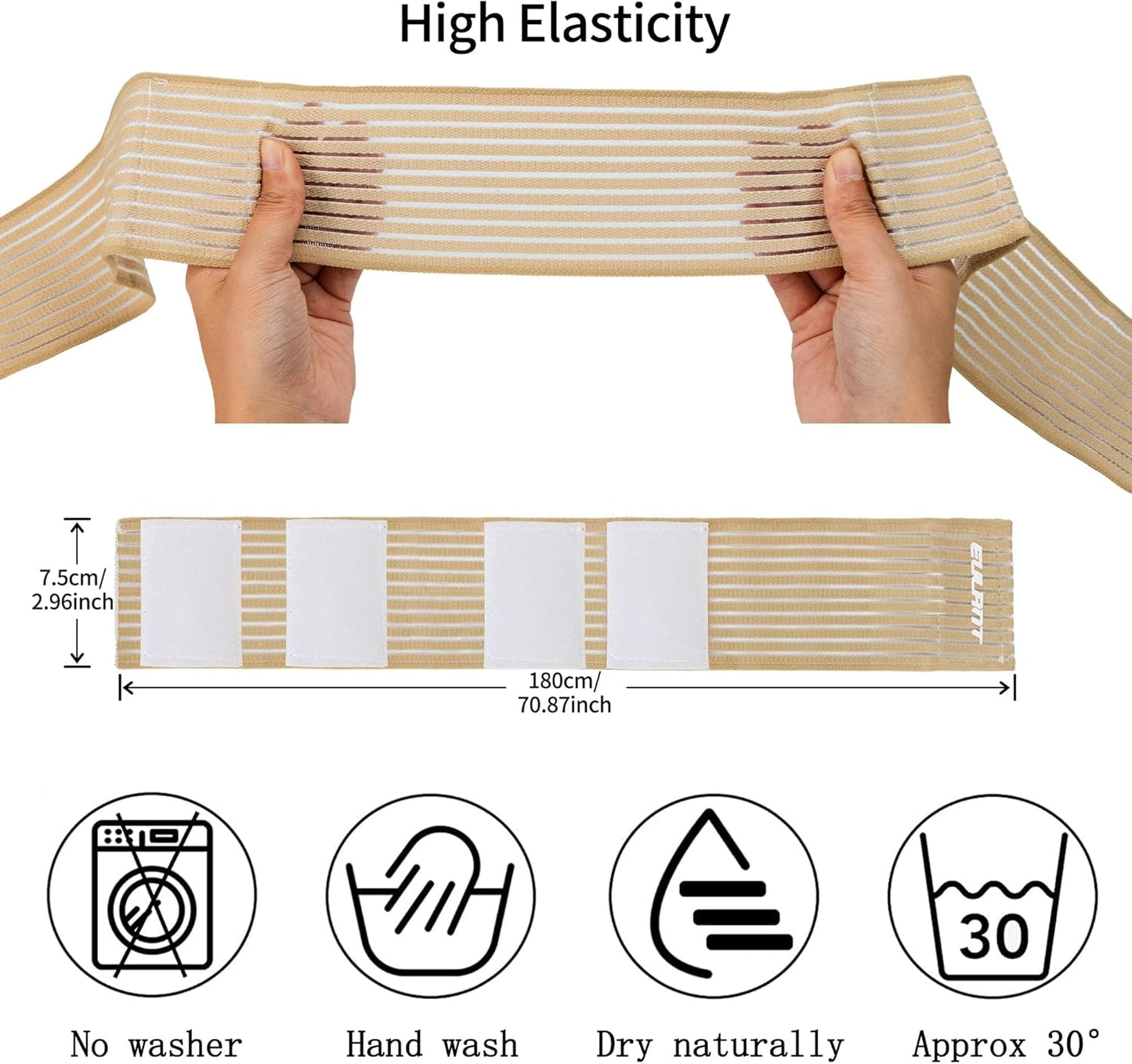 Elastic Wrist and Leg Support Brace - Adjustable Compression Wraps for Carpal Tunnel, Arthritis, and Fitness | 1 Pair