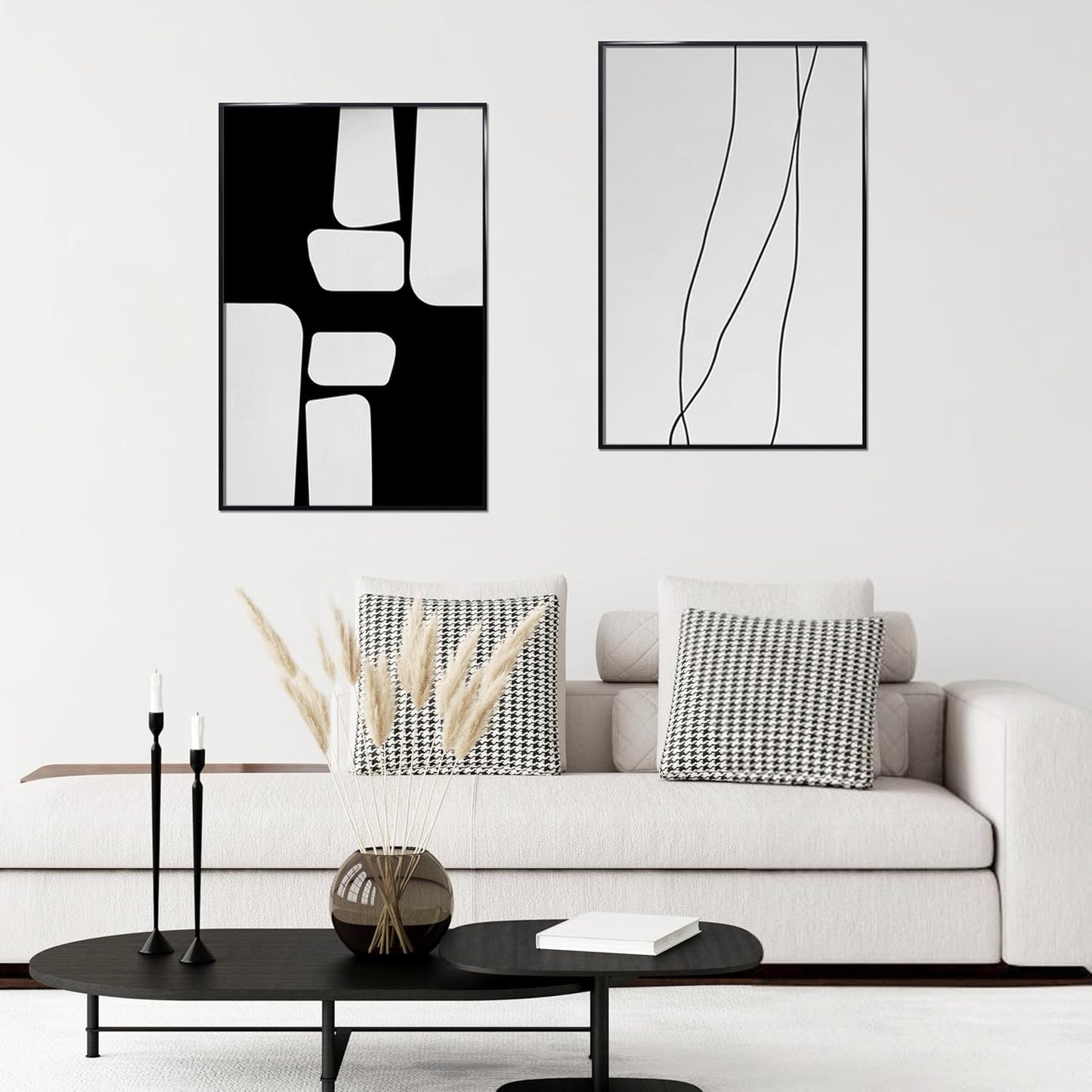 VIOLABBEY Black Poster Frame Set of 5 - 22.375 x 34 Inch Wall Mounting for Vertical or Horizontal Display