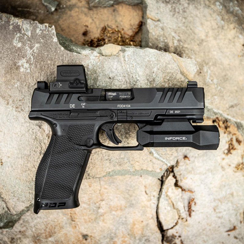 NIGHT FISION Yellow Front/Black Rear Optics Ready Stealth Lower 1/3rd Night Sight Set for Walther PDP with 509t