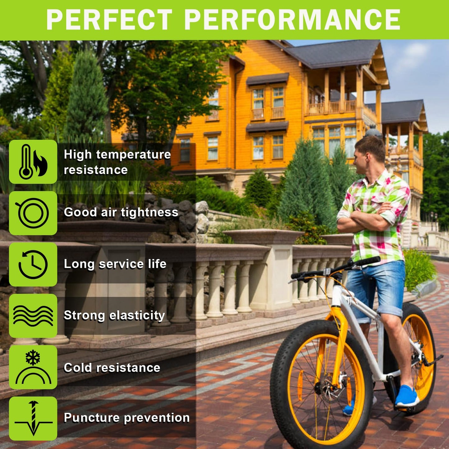 Hydencamm 4 Pack 20x4.0 Fat Tire Tube, 20" x 3.5/4.0 AV Schrader Valve, Premium Butyl 20 x 4 Fat Tire Tube with 2 Tire Levers, 20x4 Inner Tube Compatible with Mountain, Road Bikes, E-Bike, Fat Bike