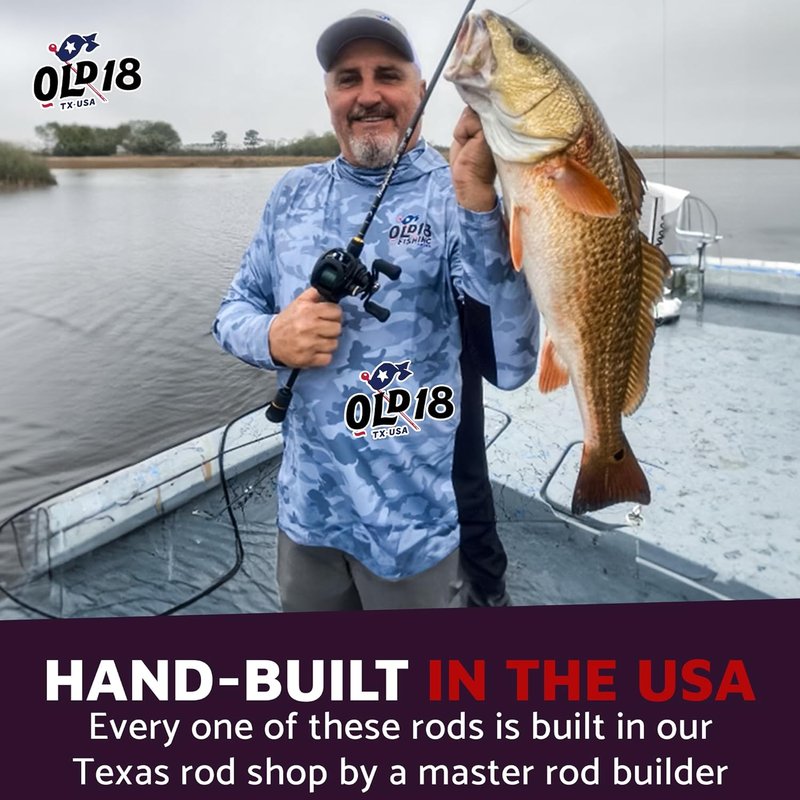Ultra Light 7' Casting Rod - BFS Performance Fishing Pole with 40 Ton Graphite Blank & EVA Grip | Hand Assembled in USA