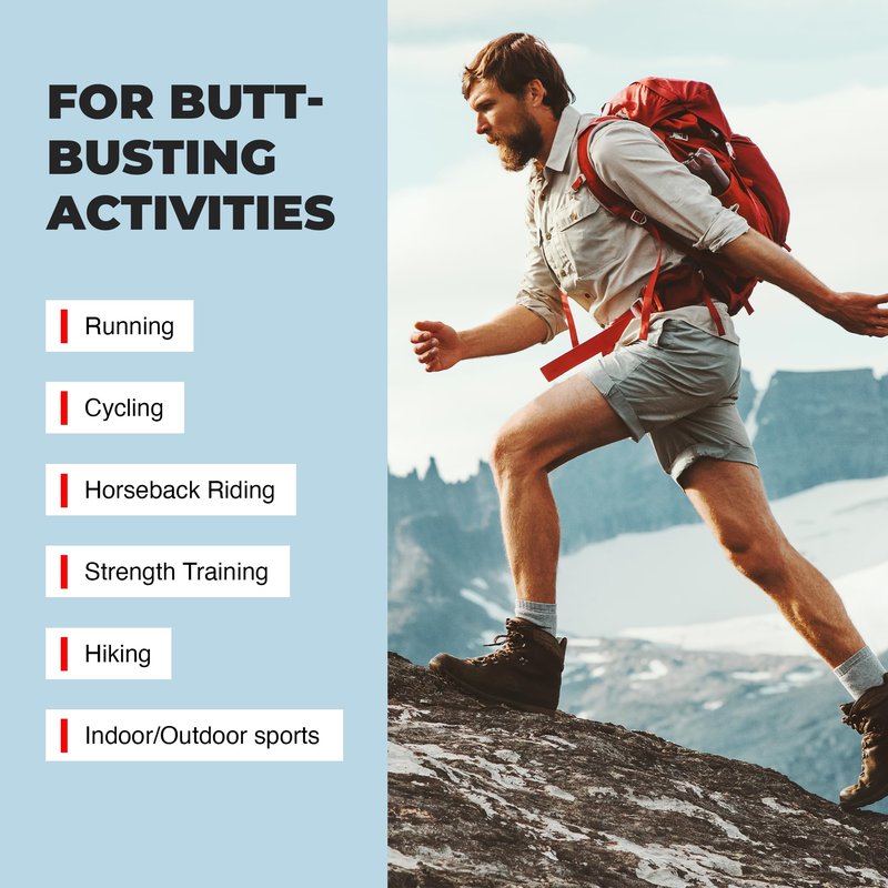 Bossman Butt & Body Cooling Anti-Chafe Stick with Menthol, 1.7 oz. – Unisex No Chafing Stick for Thighs, Underarms, Feet, Butt – Preventing, Moisturizing, Repairing, Portable – Made in USA