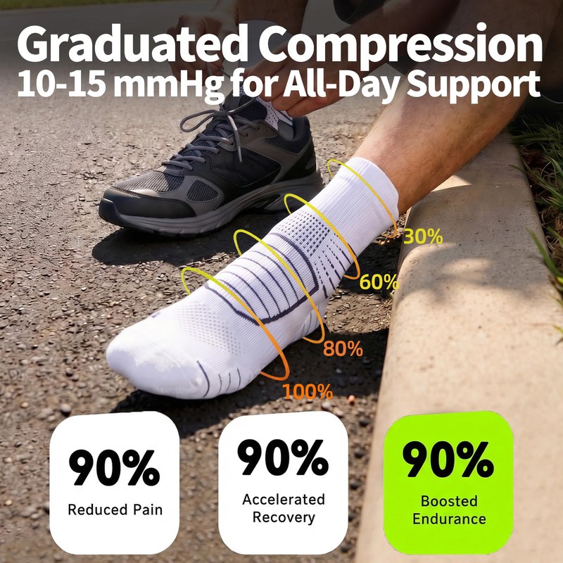 mqamex Compression socks men (US, Alpha, X-Large, Regular, Regular, 3 grey)