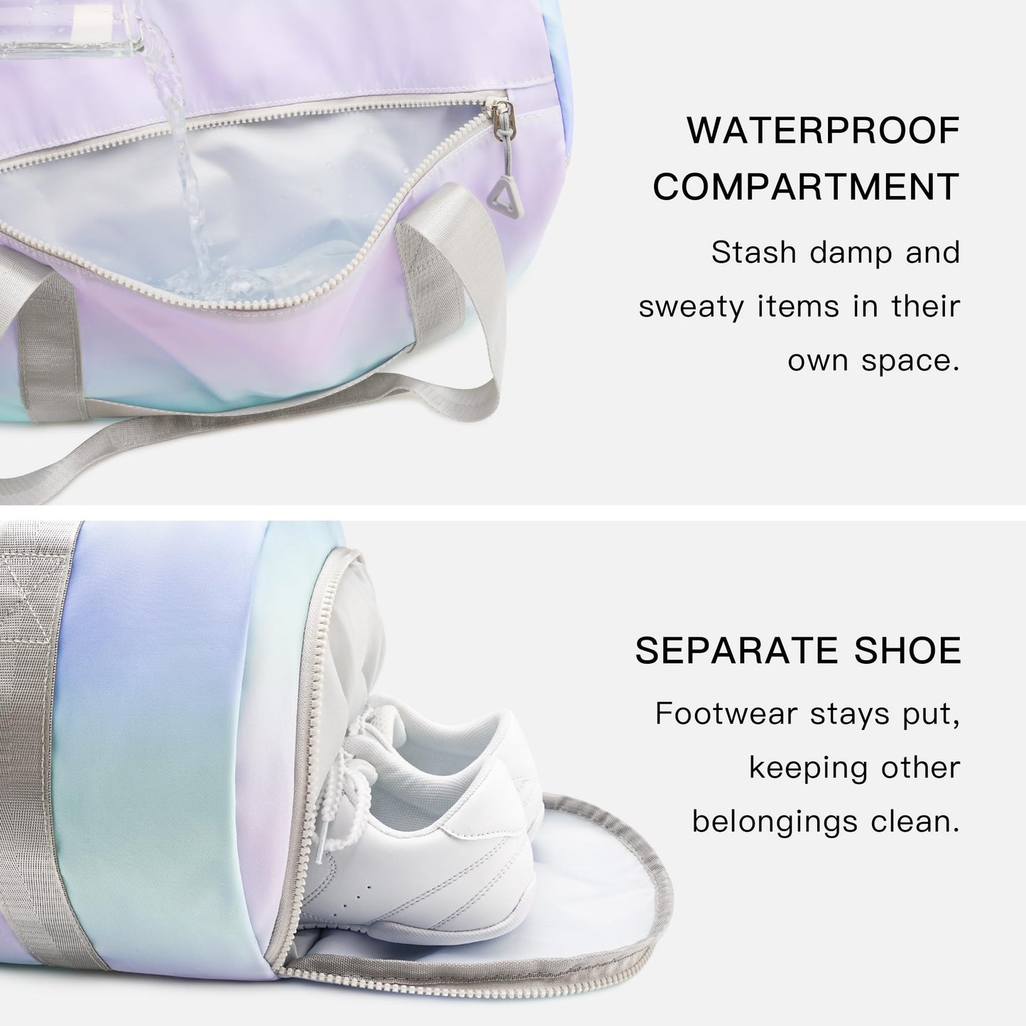 STELLE Dance Bag for Girls Ballet Bag Gifts for Girls Waterproof Sports Gymnastics Bag with Shoe Compartment Cheer Duffle Bag