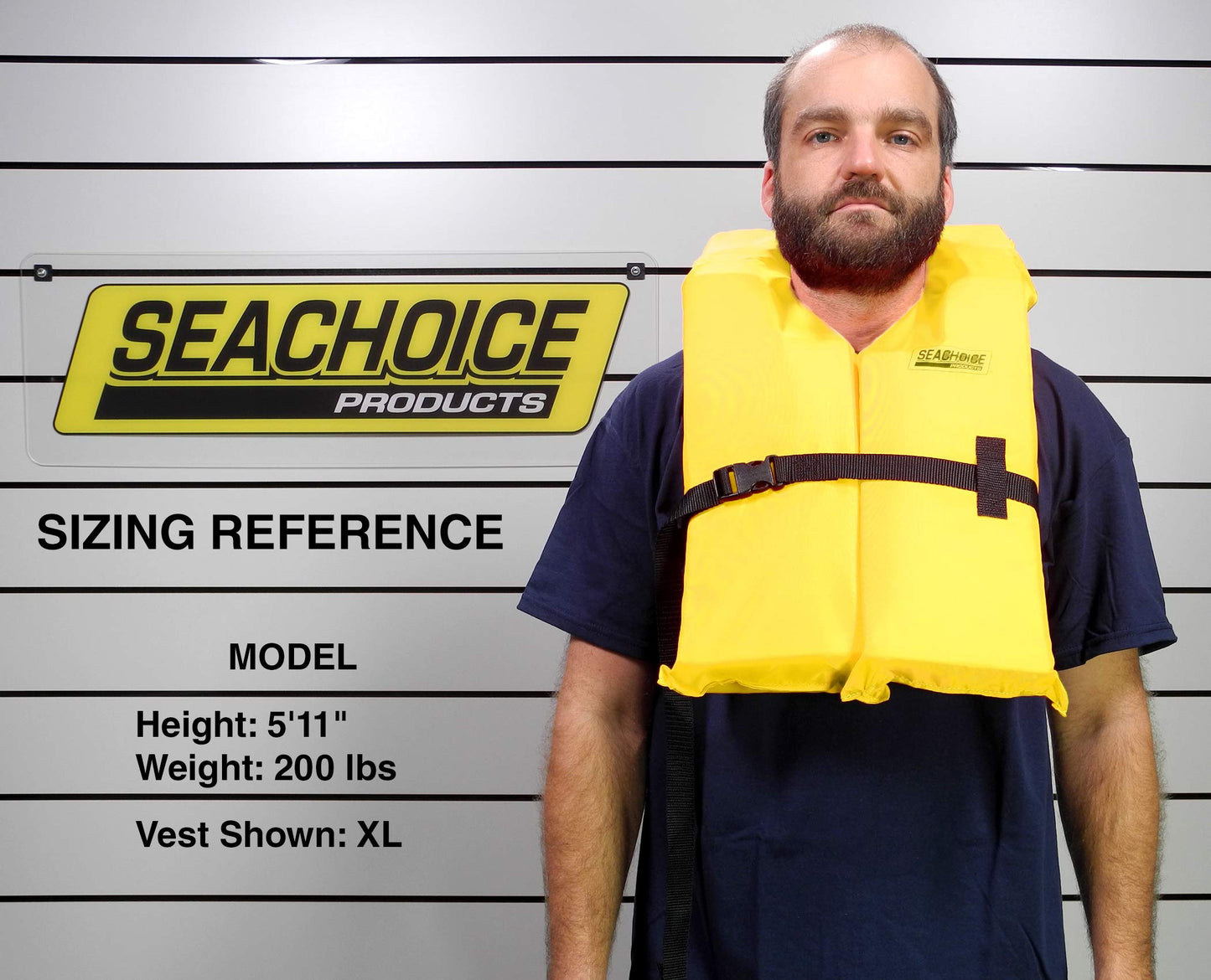 SEACHOICE 86080 Type II Personal Life Vest Foam Flotation Device, Yellow, Adult XL