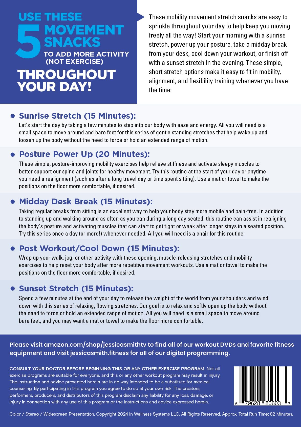 Gentle Stretch and Mobility DVD: At Home Full Body, Gentle Stretch and Mobility Exercises with Jessica Smith