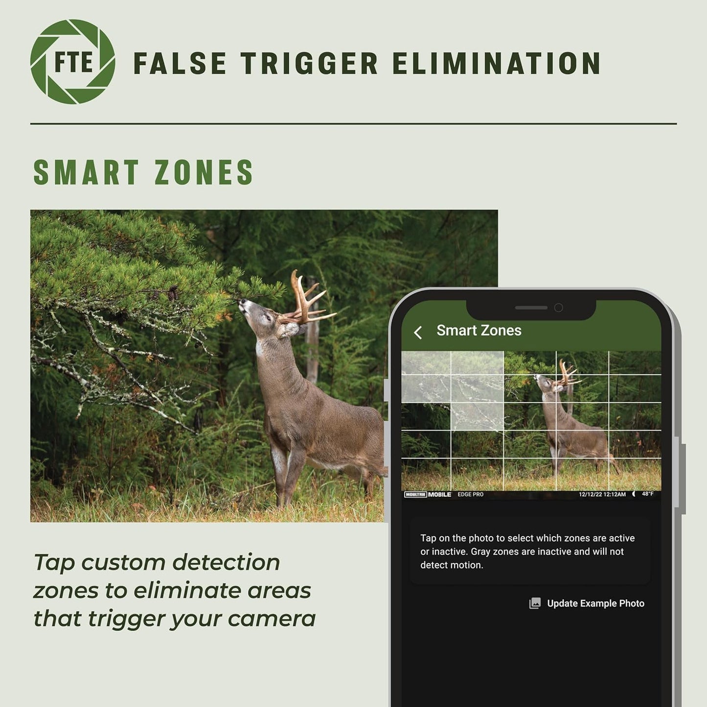 Moultrie Edge Pro Cellular Trail Camera - 1080p HD Video, Auto Connect, 100ft Detection Range | Nationwide Coverage, False Trigger Tech