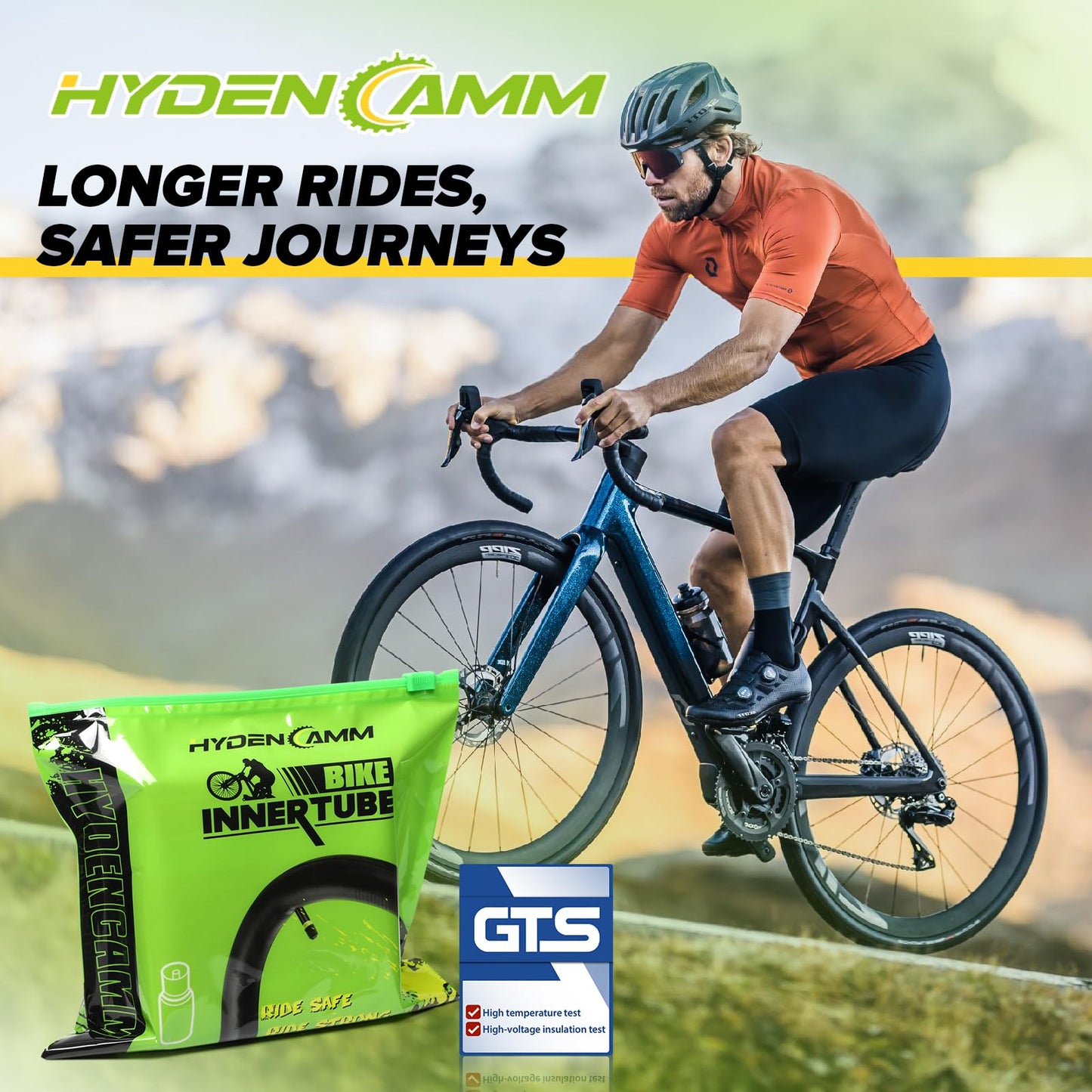 24" Bicycle Tubes Fit 1.75/1.95/2.125, 4 Pack Bike Interior Tube - Schrader Valve with 2 Tire Levers, Professional Bike Inner Tube Anti-Puncture for Road MTB Bike by Hydencamm