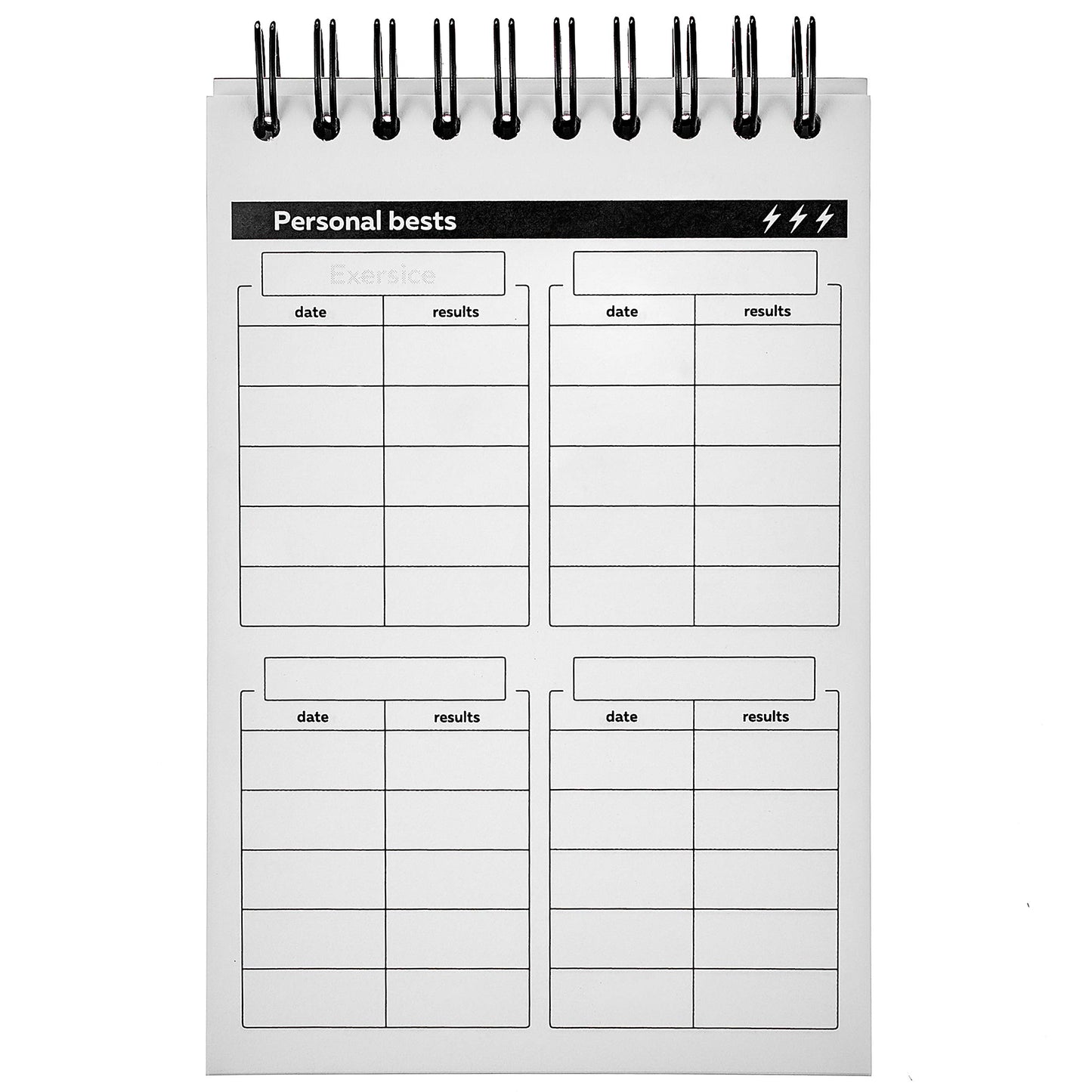 Gym Journal by ProFit – 128 Workouts, A6 (4 x 6 inches), 140 Pages, Wire-bound - Exercise Log Book Designed by Professionals to Get Things Done – Easy to Use Fitness Planner