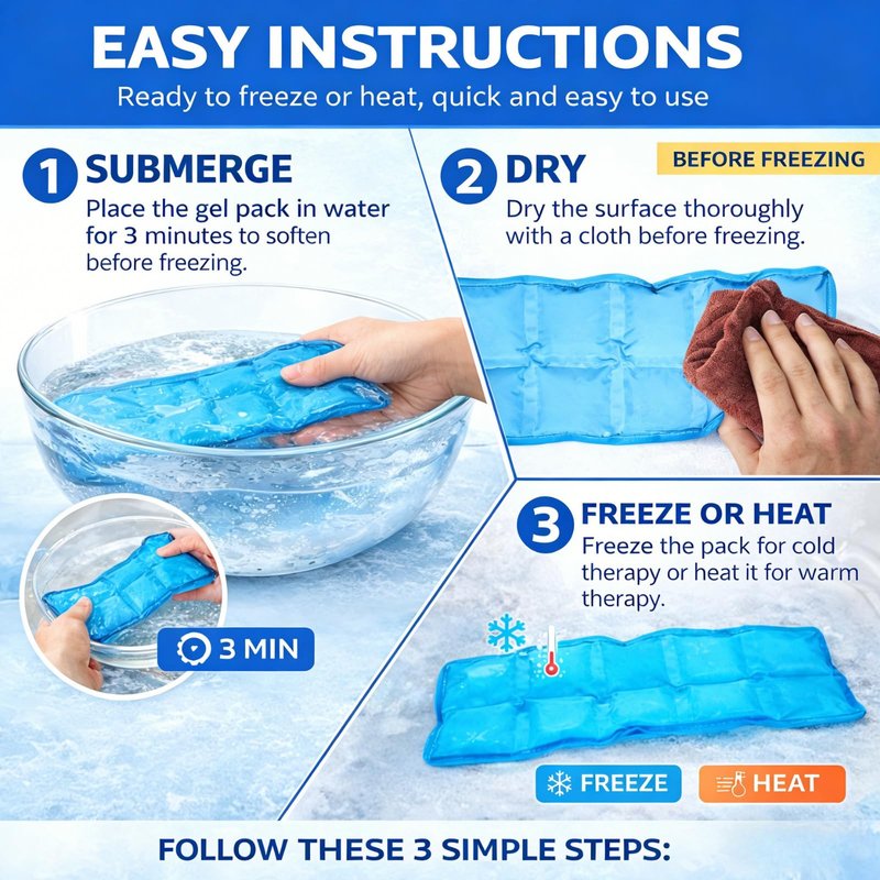 Reusable Ice Packs for Lunch Boxes – 10" x 4" Dry Ice Pack, Long‑Lasting Slim Freezer Packs for Lunch Bags, Coolers, Travel, Therapy, Camping, Flexible Cold Pack for Food (Ice Pack 10" x 4" x 0.7")