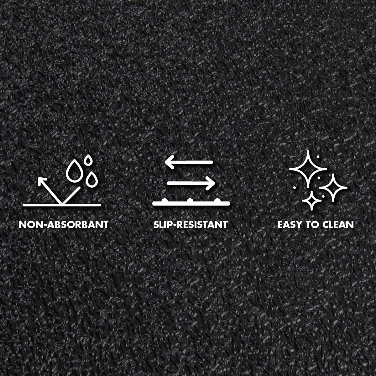 MotionTex Exercise Equipment Mat for Under Stationary Bike, Spin Bike, Fitness Equipment, Home Gym Floor Protection, 24" x 60", Black