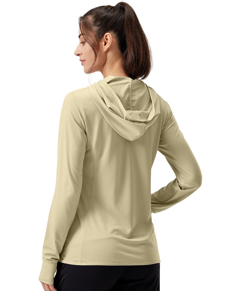 Soothfeel Women's UPF 50+ Sun Protection Hoodie - Lightweight Long Sleeve Jacket for Hiking & Outdoor Activities