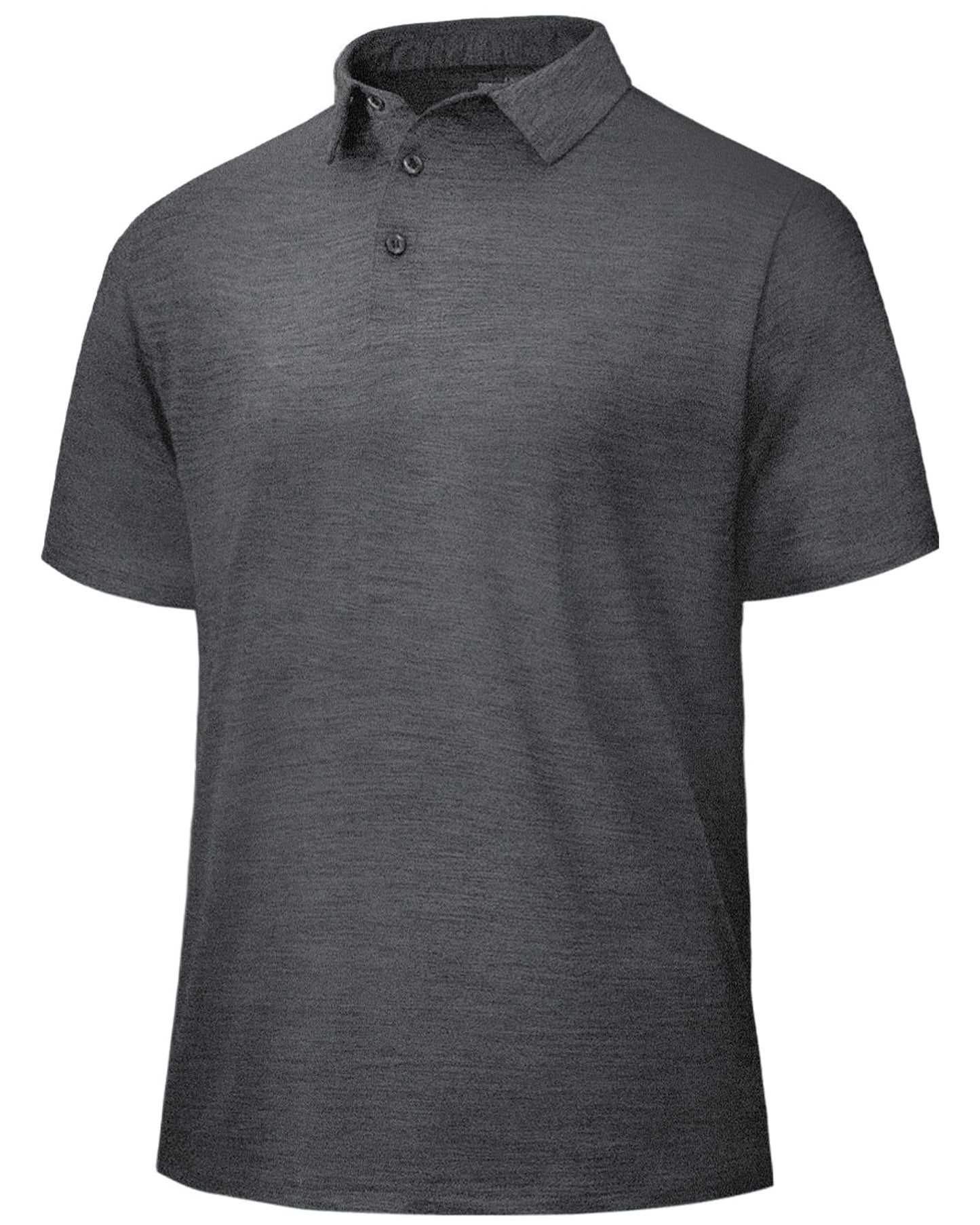 BOOJO Polo Shirts for Men - Quick Dry Moisture Wicking Black Short Sleeve Performance Golf T Shirts for Casual Work Athletic