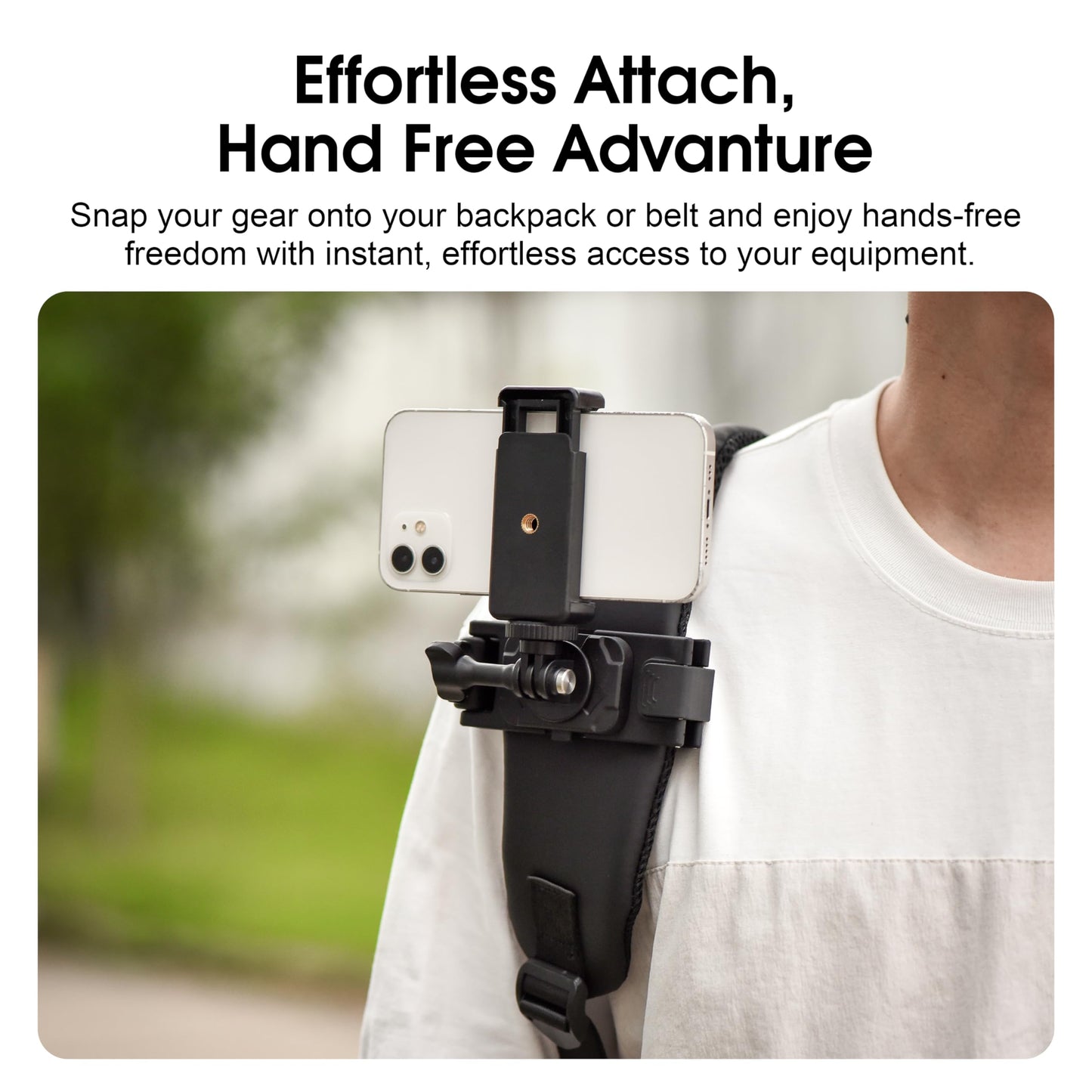 STARTRC VCR Selfie Stick Holster Backpack Strap Clip Mount for Insta 360 X5 X4 Air Go Ultra ACE Pro 2 Ajustable Quick Release for pro Hero 13 12 Max 2 for DJI osmo Nano Action 6 5 Accessories