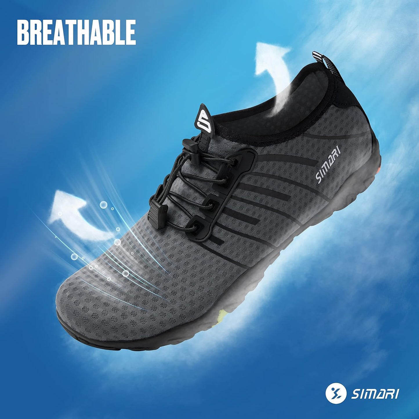 Water Shoes for Men & Women - Quick-Dry Barefoot Aqua Socks | Lightweight Non-Slip Swim Shoes for Surfing, Beach Sports, Kayaking