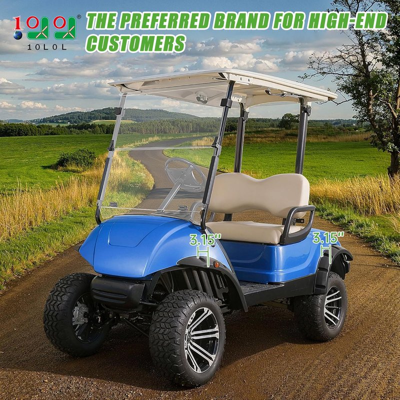 10L0L 4PCS Golf Cart Fender Flares, Exact for Standard Yamaha G29 & Drive 2007-2016, Impact-Resistant ABS Plastic Mud Guards with Reflectors & Stainless Steel Hardware - Not for Modified Carts