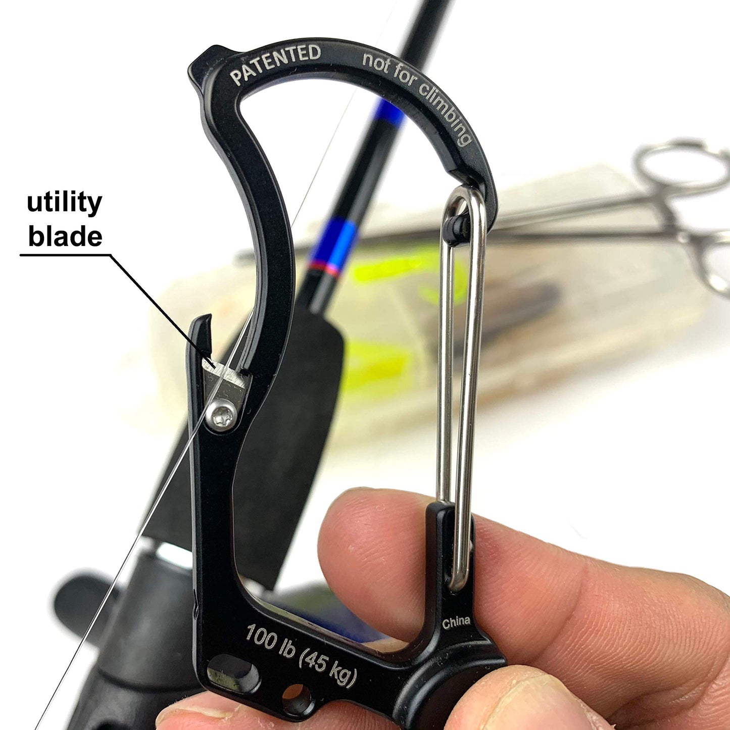 OUTDOOR ELEMENT Firebiner 6-in-1 Fire-Starting Carabiner EDC Emergency Multitool -Keychain,Utility Blade,Bottle Opener,& more