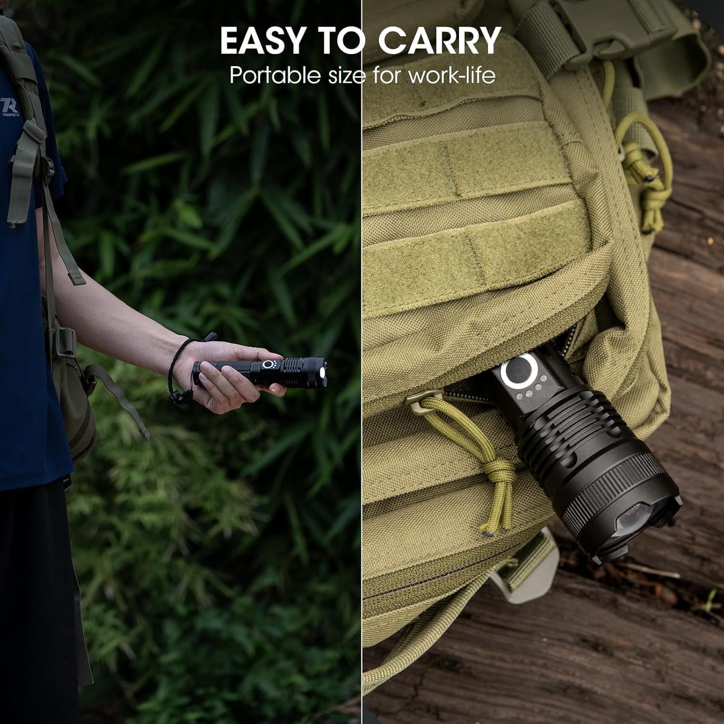 ALSTU Rechargeable 990,000 High Lumens Flashlight - 2 Pack Bright LED Flash Light with 5 Modes, Powerful Handheld Lintera for Camping Home