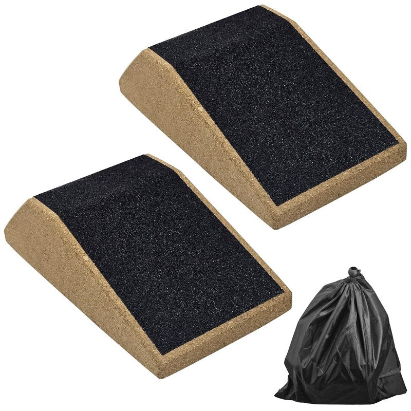 Socpuro 2Pcs Cork Squat Wedge Block, Non-Slip Slant Boards, Ramp Platform for Elevate Heels and Squat Support