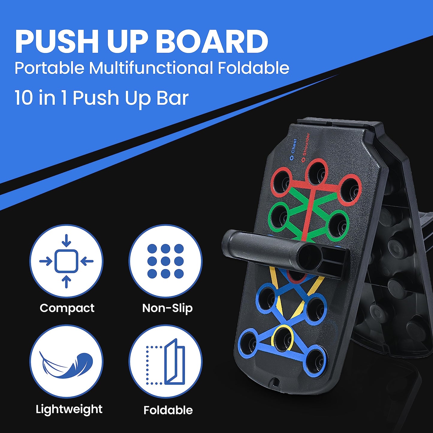 AHA Lifestyles Push Up Board, Portable Multi-Function Foldable 20 in 1 Push Up Stand For Home Gym, Strength Training Equipment, Push Up Handles for Perfect Pushups, Home Fitness for Men and Women