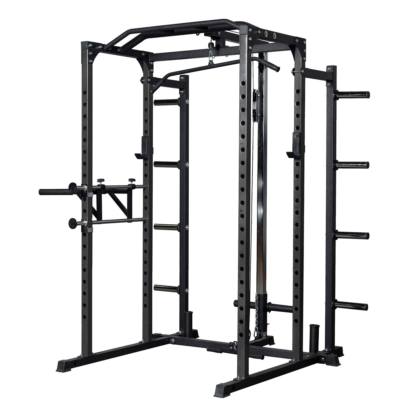 REP Fitness PR-1100 + Dip Attachment + LAT Pulldown + Weight Storage