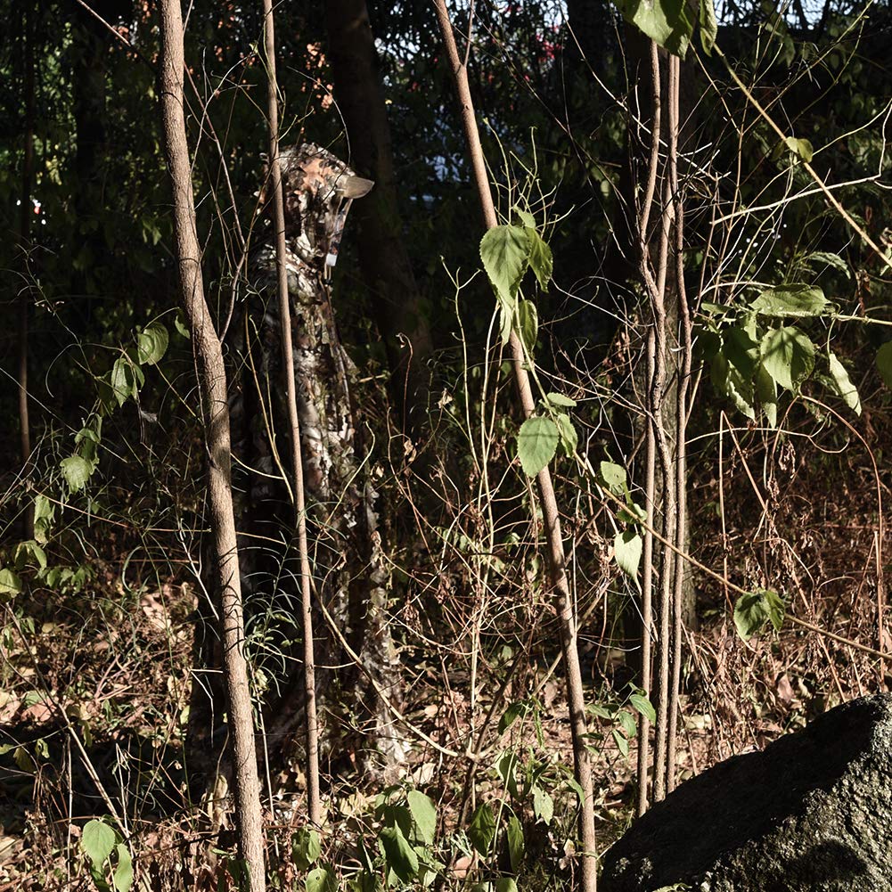 LOOGU Ghillie Suits, Poncho Style Ghillie Suit 3D Leaf Super Lightweight Camouflage Outfit for Hunting, Shooting, Wildfowl, Paintball, Bird Watching, Halloween or Christmas