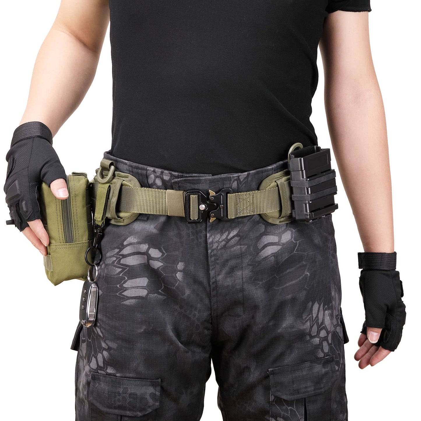 Ratulie Tactical Battle Belt Set Molle Belts Hunting Game Belts