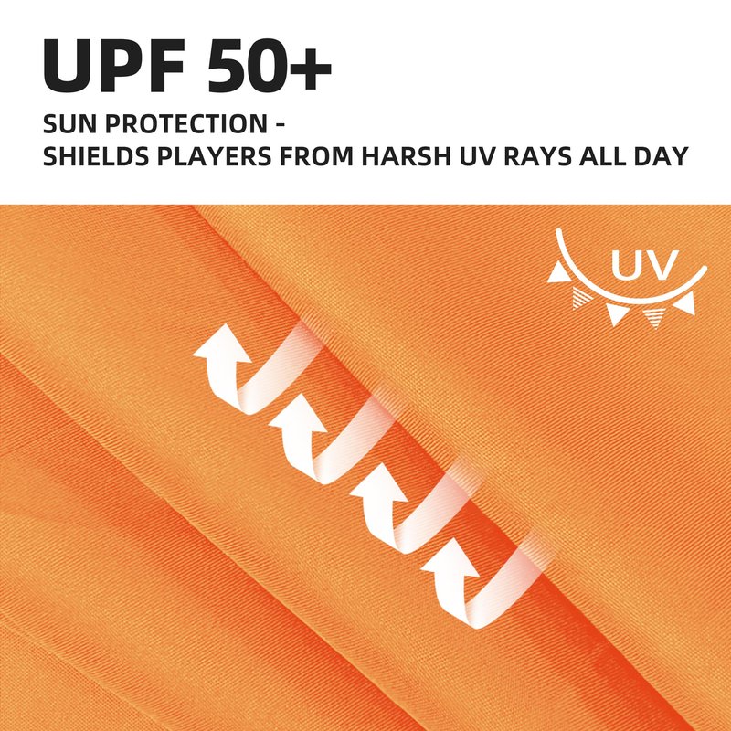 MR Sport Court Sunshade, UPF 50+ Foldable Sun Shade for Sports Court, Weatherproof Shade Awning Attaches to Any Fence, Court Sun and Rain Canopy, Outdoor Sun Shelter for Sports Courts