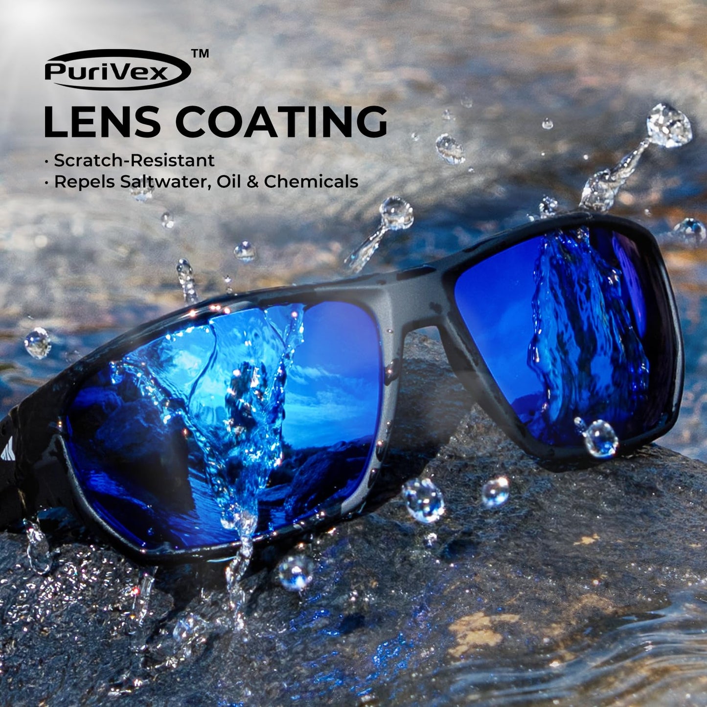 KastKing Merced Floating Polarized Sports Sunglasses, With PuriVex Protective Lens Coating, Lightweight TPX Frame, Men Women