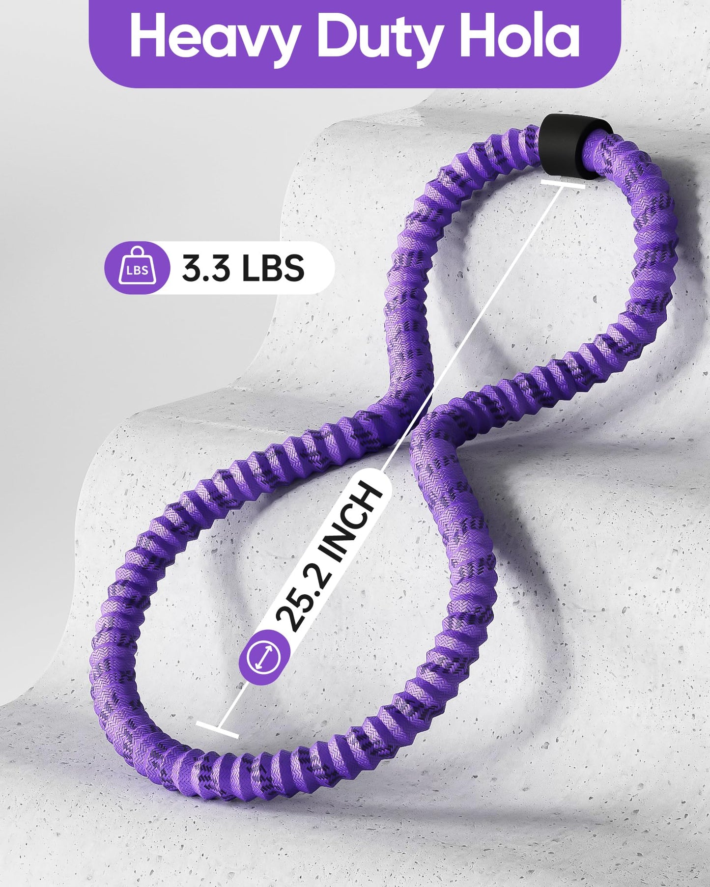 Weighted Hula Circle Hoop for Adult Weight Loss, Soft Silent Infinity Fitness Hoop, Exercise Workout Equipment