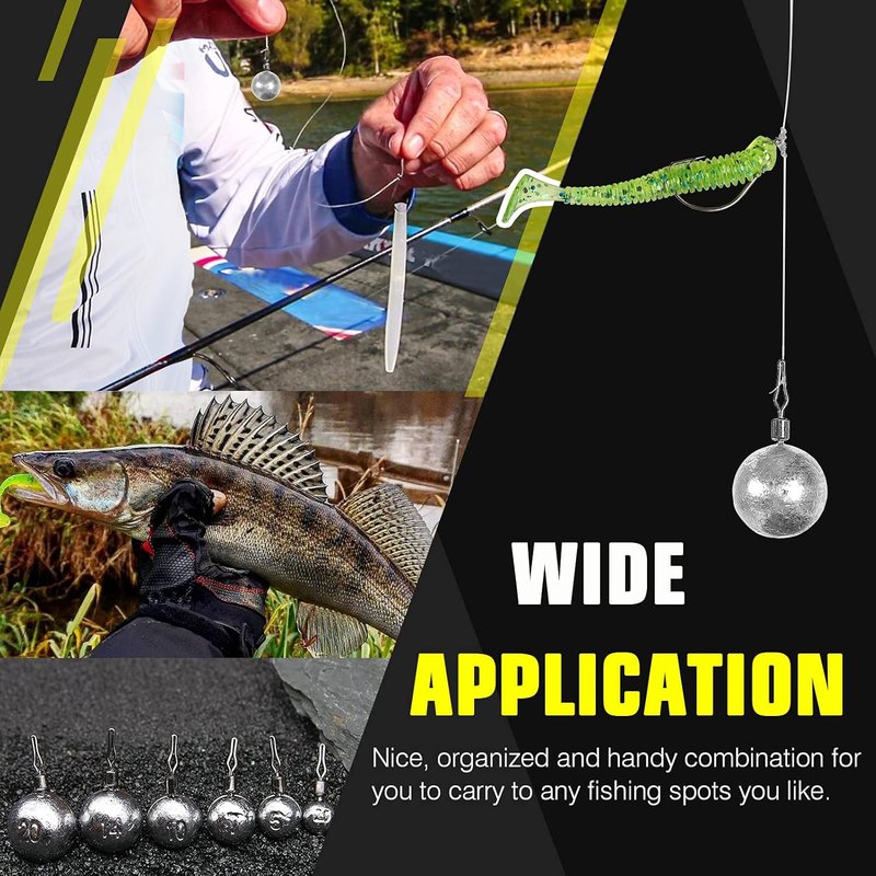 Fishing Weights - Removable Round Lead Sinker for Bass | Perfect for Freshwater Drop Shot