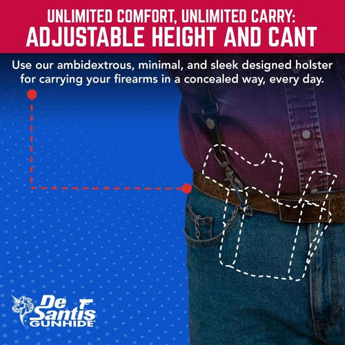 DeSantis Hidden Truth Gun Holster, Made with 100% Kydex, Pegasus Line, Integrated Magazine Pouch, Appendix-Carry Holster, Fits Glock 19/19X/23/45, Right Hand-Draw, Black