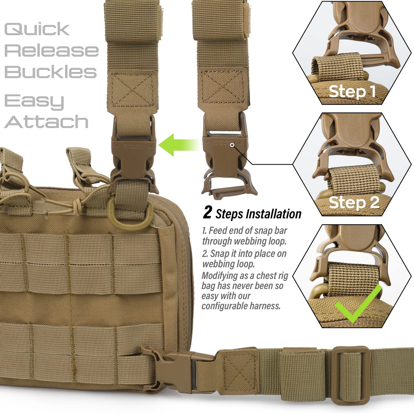 WYNEX Tactical Mag Admin Pouch, Molle Utility Tool Pouch Medical EMT Organizer with Triple Stacker Magazine Holder for M4 M16 Patch Included