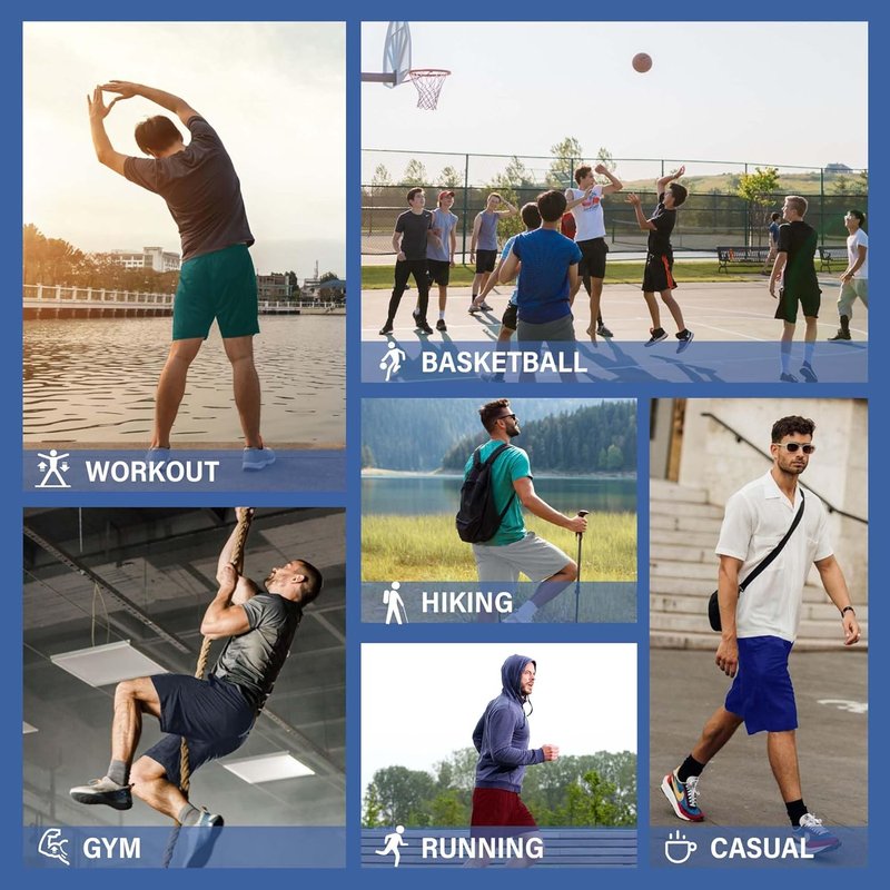 Men's Quick Dry Gym Shorts - 5 Pack Athletic Basketball & Running Shorts with Pockets | Casual Activewear