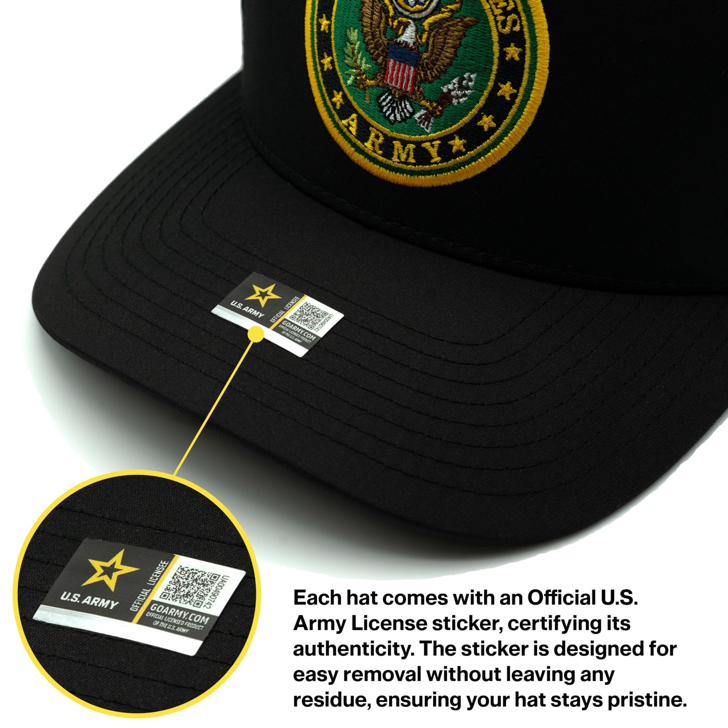 JM Warriors Operation Enduring Freedom OEF Afghanistan Veteran Hat for Men Officially Licensed US Army Combat Veterans Embroidered Cap (US, Alpha, One Size, Black)
