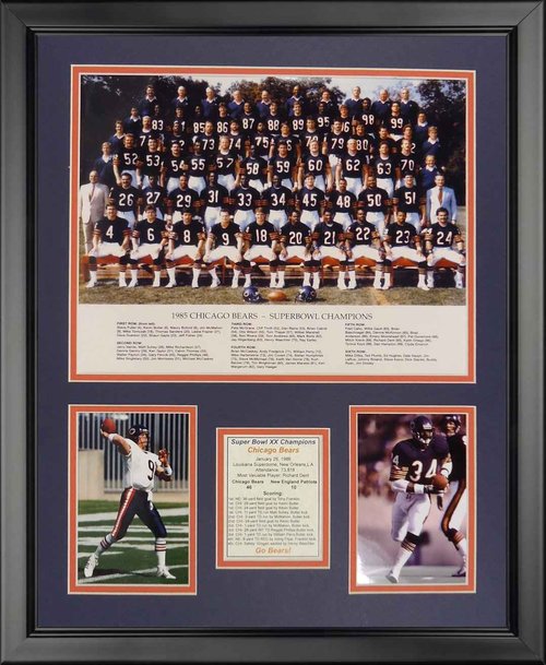Legends Never Die Chicago Bears - 1985 Bears Framed Photo Collage, 16" x 20" (19634U)